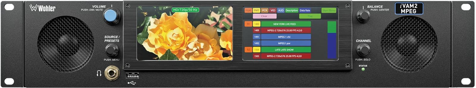 iVAM2-MPEG — front panel