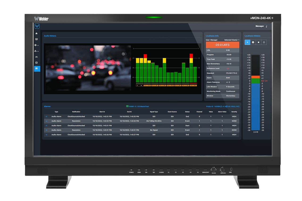 vMON-240-4K+ — front panel