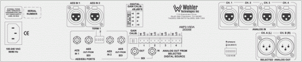 AMP2-VSDA Rear Panel